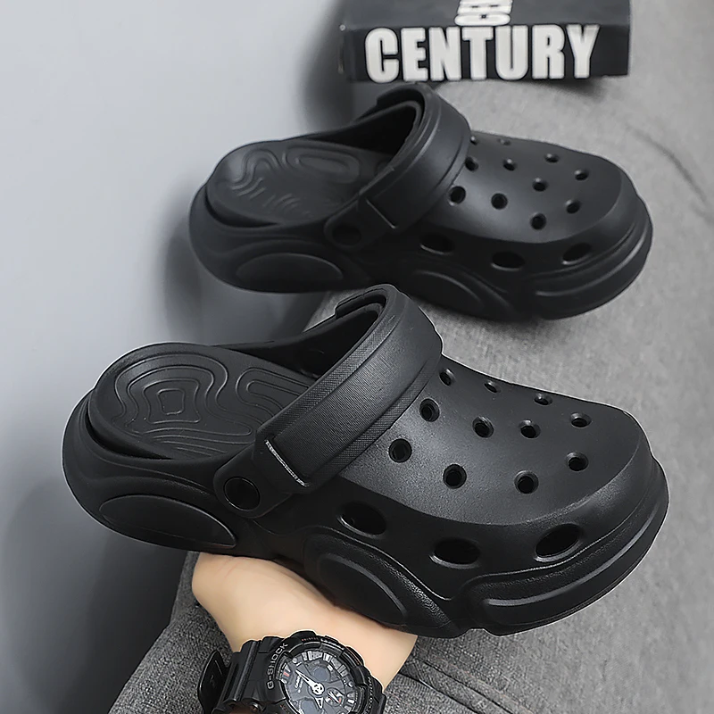 Summer Men's Thick-Soled Non-Slip Breathable Toe-Cap Sandals Casual Beach Slippers thumbnail 3