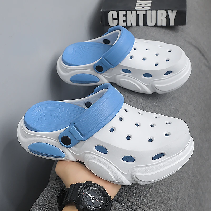 Summer Men's Thick-Soled Non-Slip Breathable Toe-Cap Sandals Casual Beach Slippers thumbnail 4
