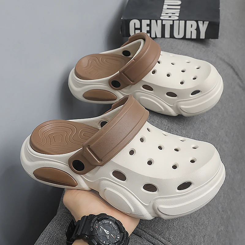 Summer Men's Thick-Soled Non-Slip Breathable Toe-Cap Sandals Casual Beach Slippers thumbnail 2