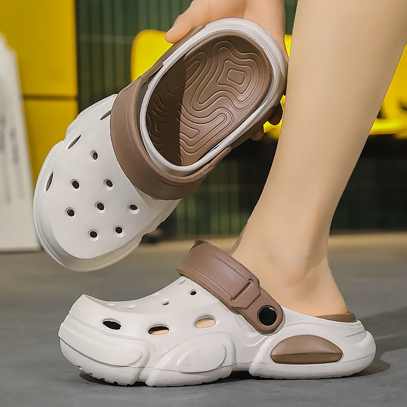 Summer Men's Thick-Soled Non-Slip Breathable Toe-Cap Sandals Casual Beach Slippers thumbnail 5