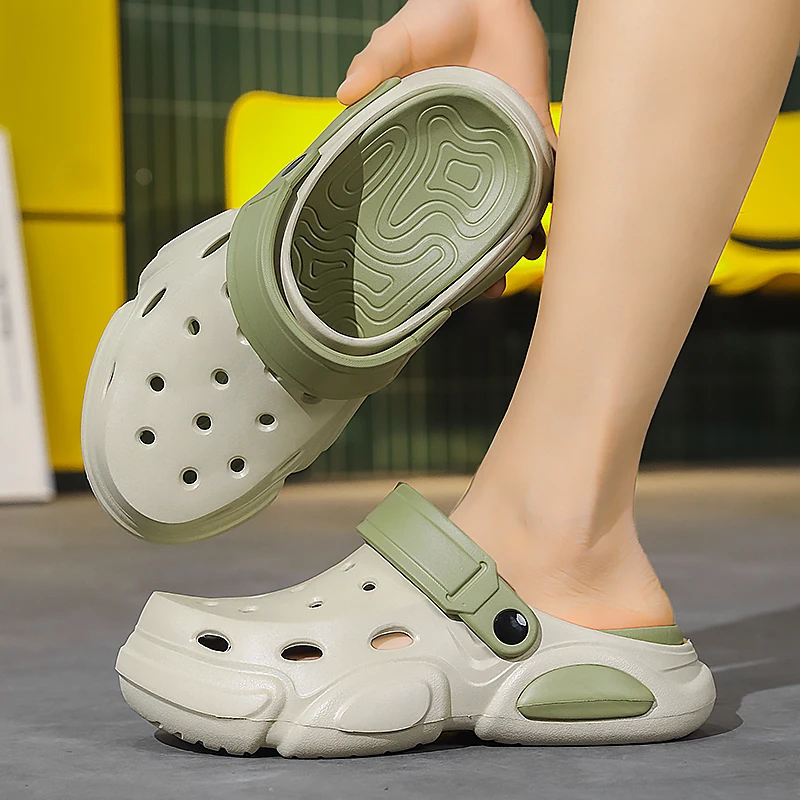 Summer Men's Thick-Soled Non-Slip Breathable Toe-Cap Sandals Casual Beach Slippers thumbnail 6