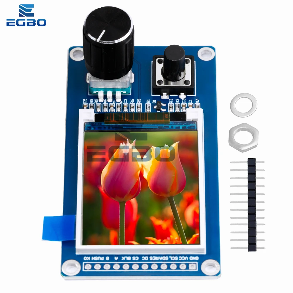 1.8 inch/2.4 inch TFT LCD Display with EC11 Rotary Encoder Combined Module and SPI Interface ST7735S ST7789 for Arduino thumbnail 6