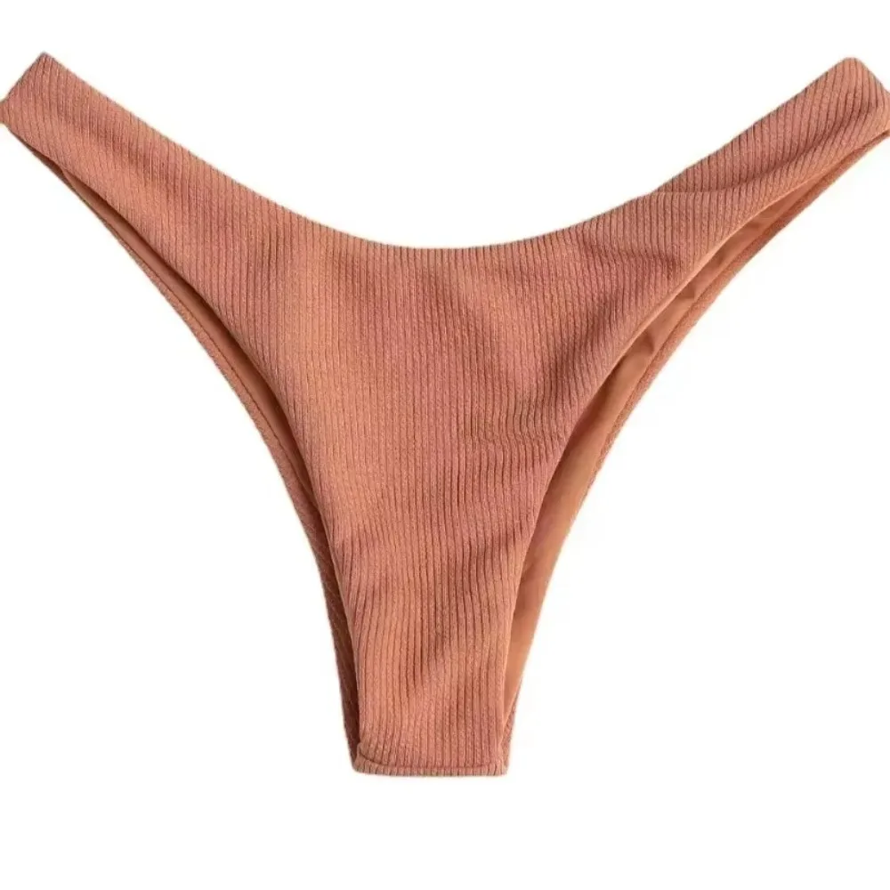 Sexy Bikini Bottoms Women's 2025 Swimsuit Low Waisted Bottom Solid Color Swimwear Thong Beachwear Brazilian Bathing Suit Summer thumbnail 6