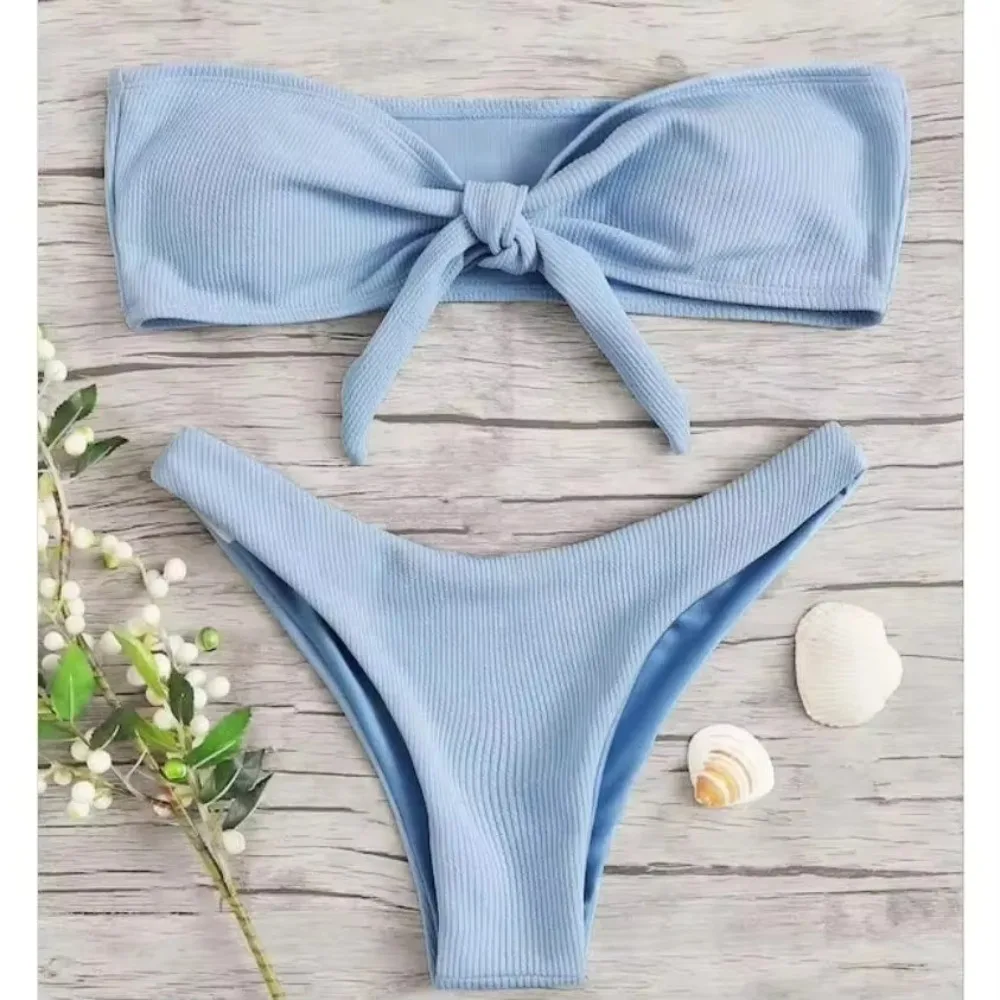 Sexy Bikini Bottoms Women's 2025 Swimsuit Low Waisted Bottom Solid Color Swimwear Thong Beachwear Brazilian Bathing Suit Summer thumbnail 3