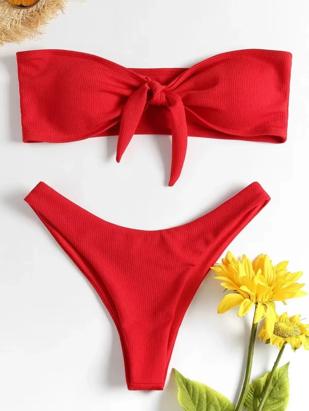 Sexy Bikini Bottoms Women's 2025 Swimsuit Low Waisted Bottom Solid Color Swimwear Thong Beachwear Brazilian Bathing Suit Summer thumbnail 2