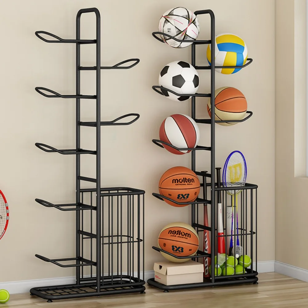 Indoor Children Basketball Storage Rack Put Ball Football Storage Basket Placed Rack Kindergarten Volleyball Stand Holder Space thumbnail 5