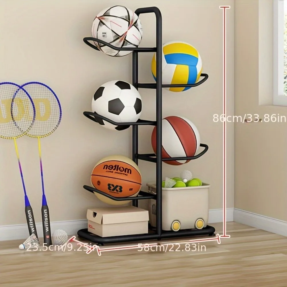 Indoor Children Basketball Storage Rack Put Ball Football Storage Basket Placed Rack Kindergarten Volleyball Stand Holder Space thumbnail 3