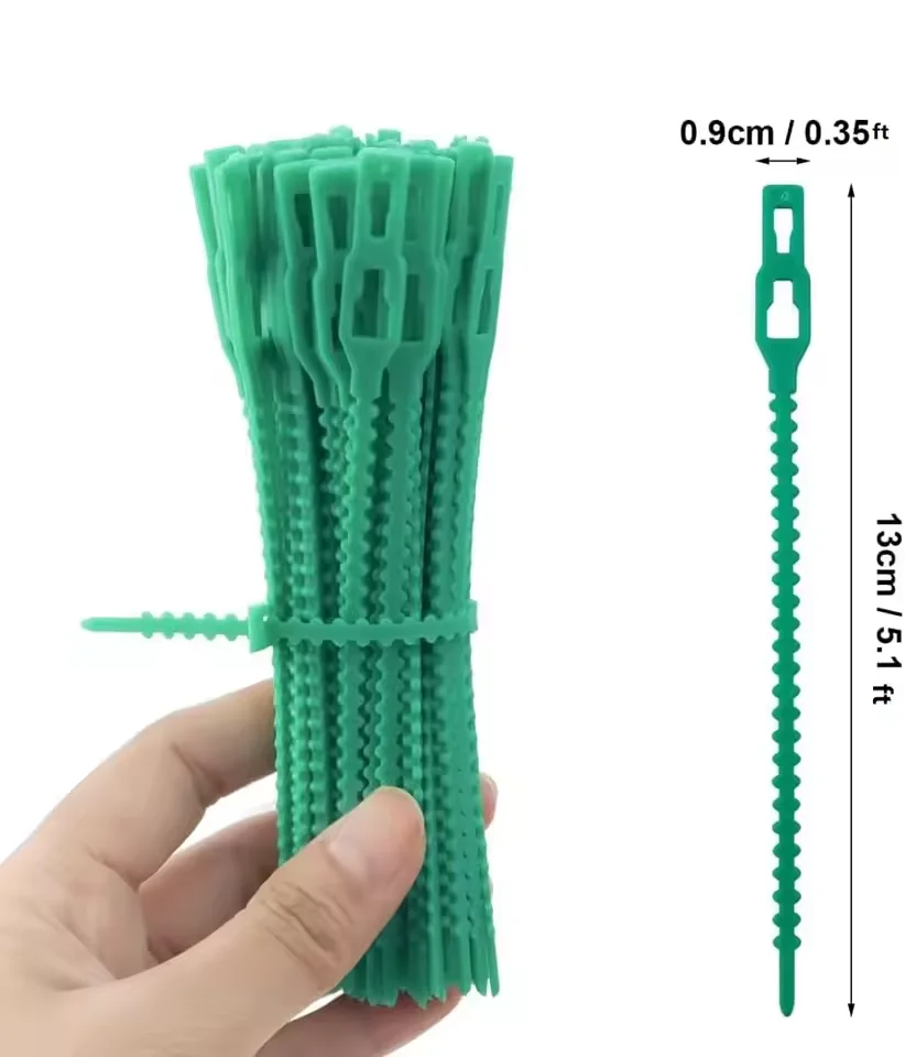 Wholesale Adjustable Plants Cable Ties Reusable Garden Self-locking Zip Cables Ties for Shrubs Support Fastener Loop Wrap Rings thumbnail 2