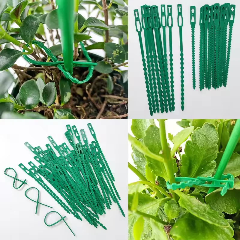 Wholesale Adjustable Plants Cable Ties Reusable Garden Self-locking Zip Cables Ties for Shrubs Support Fastener Loop Wrap Rings thumbnail 5