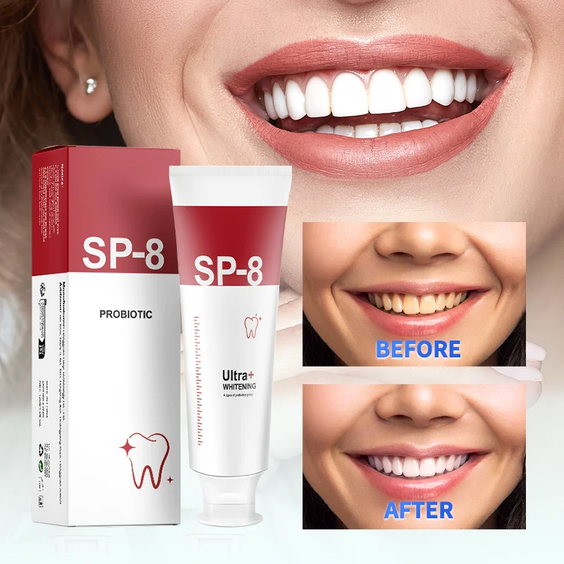 SP-8 Probiotic Toothpaste Toothbrush Set Oral Care Whiten Clean Remove Stains Fresh Breath Prevent Gum Bleeding Periodontitis thumbnail 3