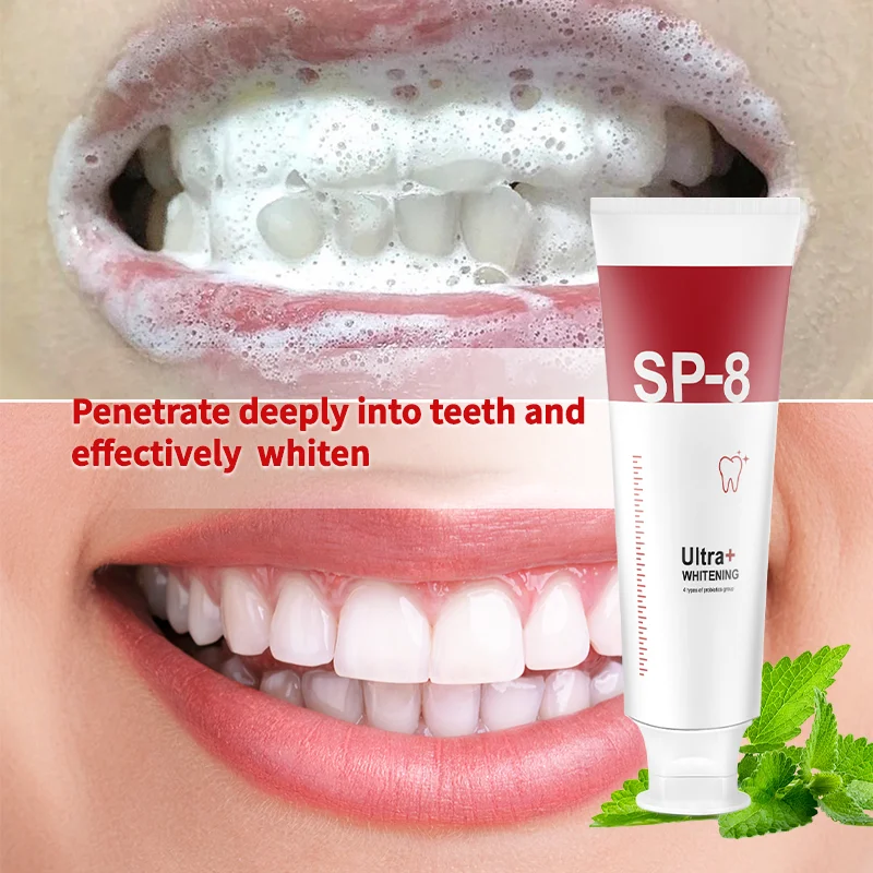SP-8 Probiotic Toothpaste Toothbrush Set Oral Care Whiten Clean Remove Stains Fresh Breath Prevent Gum Bleeding Periodontitis thumbnail 2