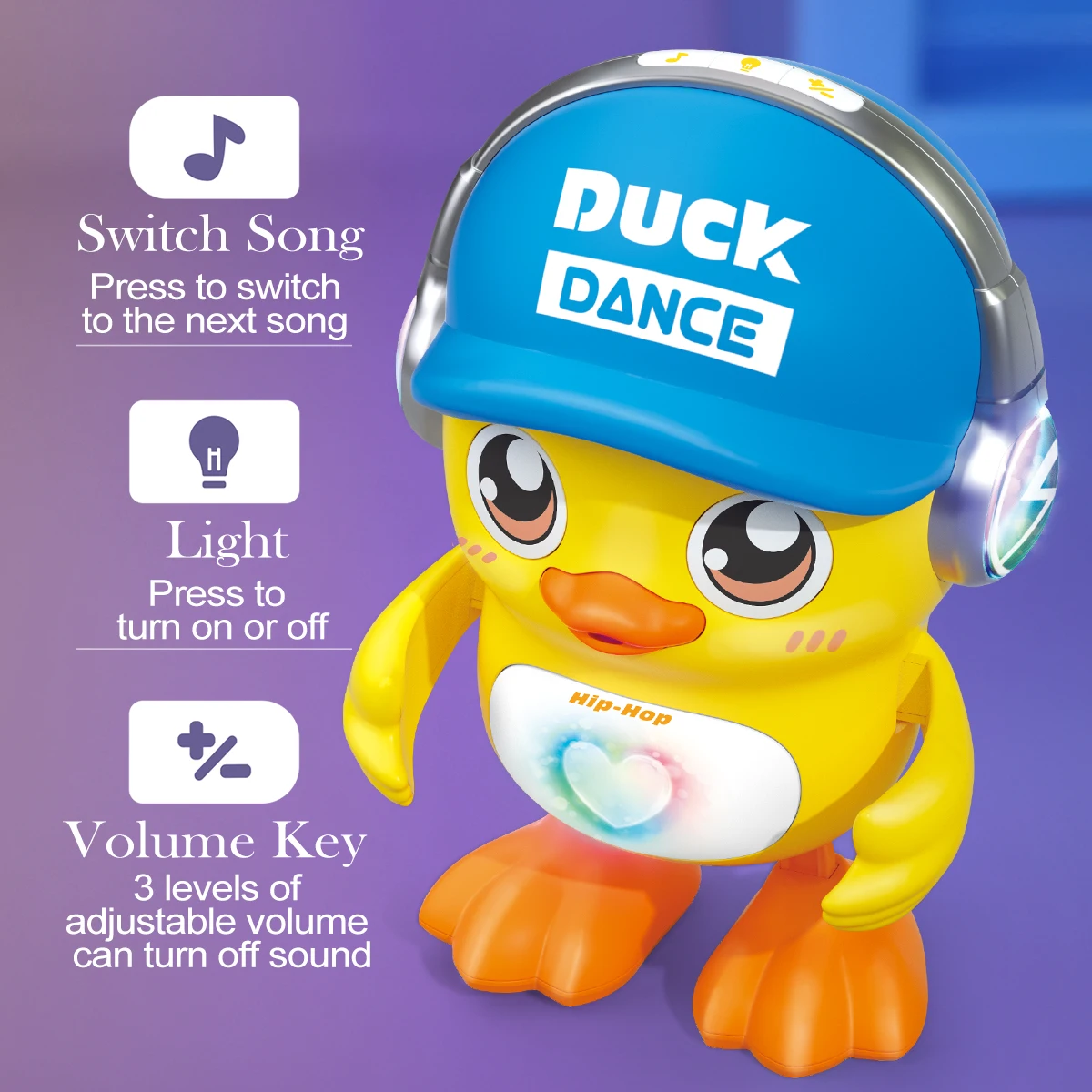 Cute Animals Electronic Toy, Owl Duck Pet with Music Light Dancing Adjustable Volume Moving Robot Mode for Children thumbnail 2