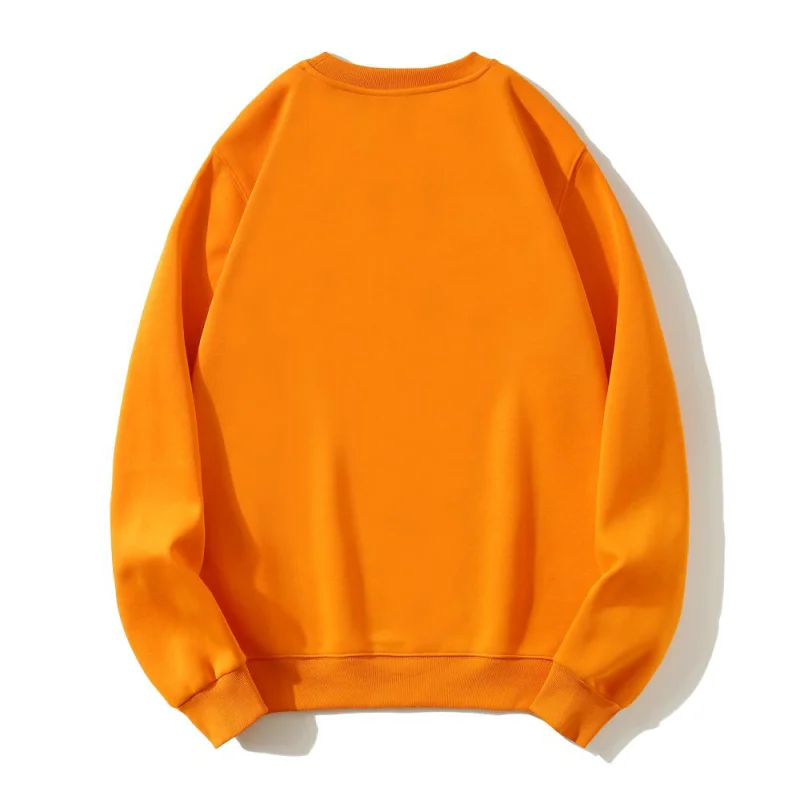 Fashion 100%Cotton Round Neck Sweater with fleece Custom Logo Printed Personal Group Brand Embroidery Design Men and Women thick thumbnail 6