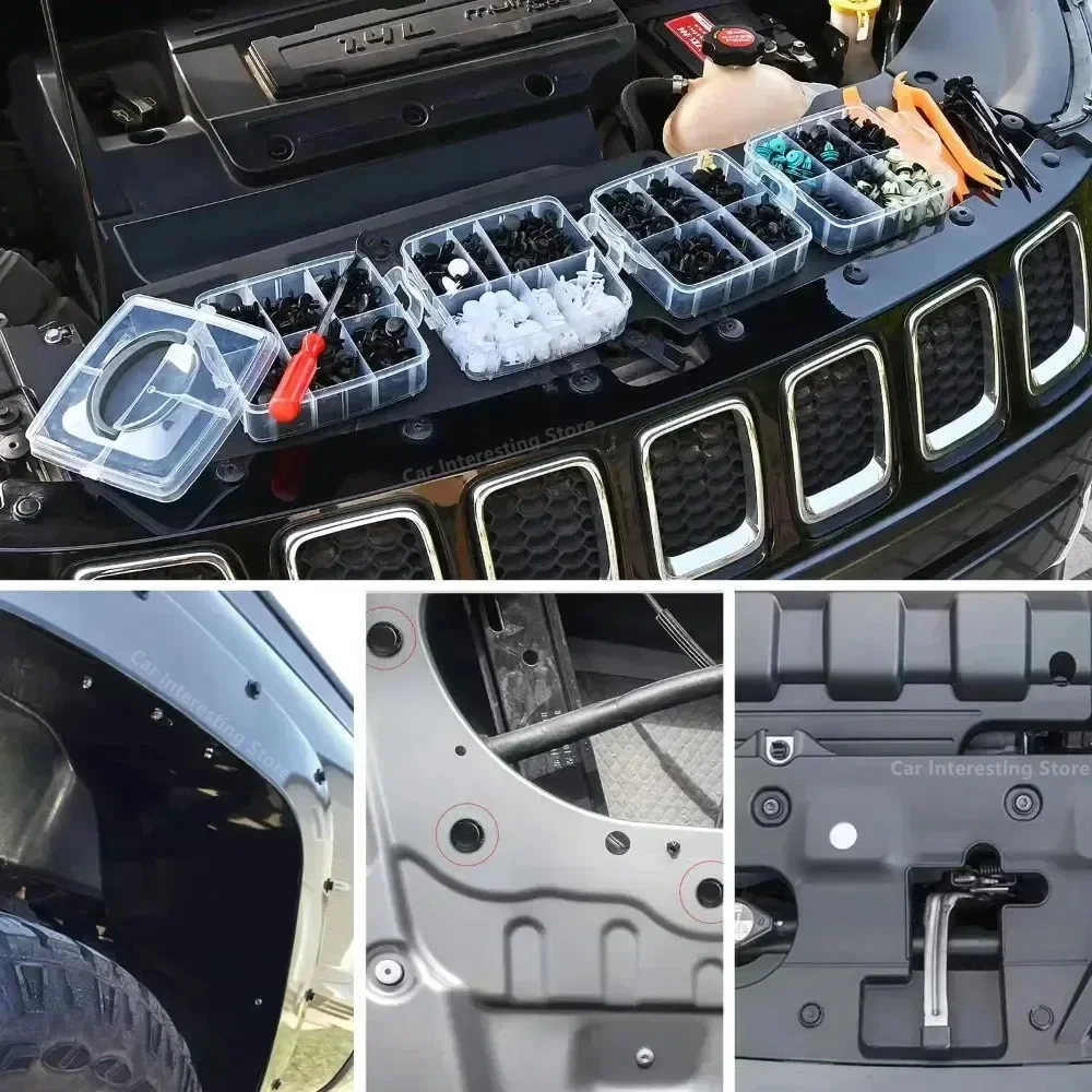 800pcs-100Pcs Car Fastener Clip Kit Fender Rivet Plastic Clips Auto Body Push Retainer Pin Rivet Bumper Door Trim Panel Repair thumbnail 2