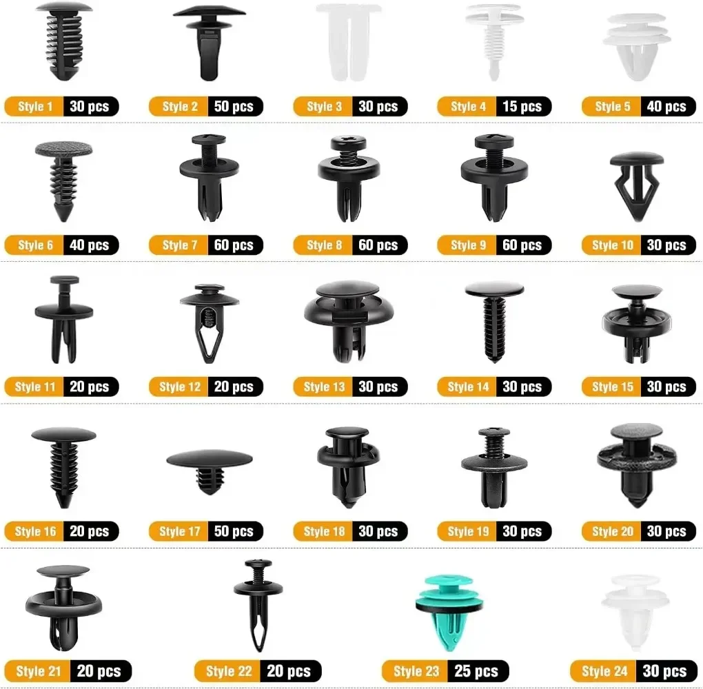 800pcs-100Pcs Car Fastener Clip Kit Fender Rivet Plastic Clips Auto Body Push Retainer Pin Rivet Bumper Door Trim Panel Repair thumbnail 5