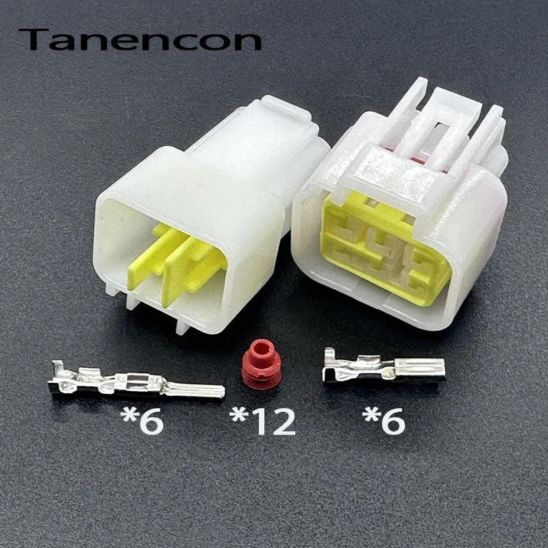 1 Set 6 Pin Car Waterproof  Cable Connector FW-C-6M-B Window Lifting Coil  FW-C-6F-B Auto Connector for Ford Mondeo thumbnail 2
