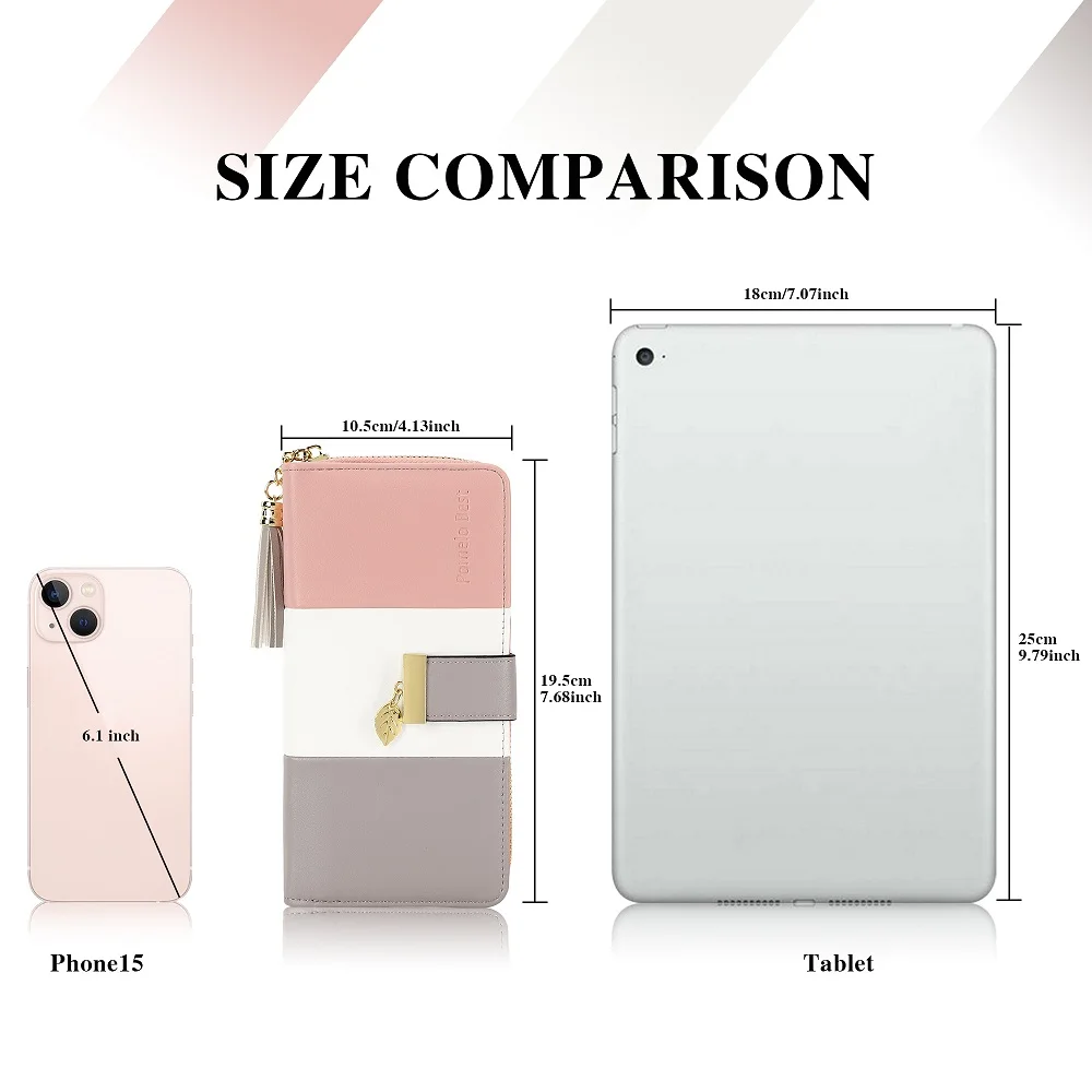 Latest model Fashion Zipper Wallets Womens large capacity Purses Handbags Coin Purse 9 Cards Holder PU Leather Billfold Wallet thumbnail 2