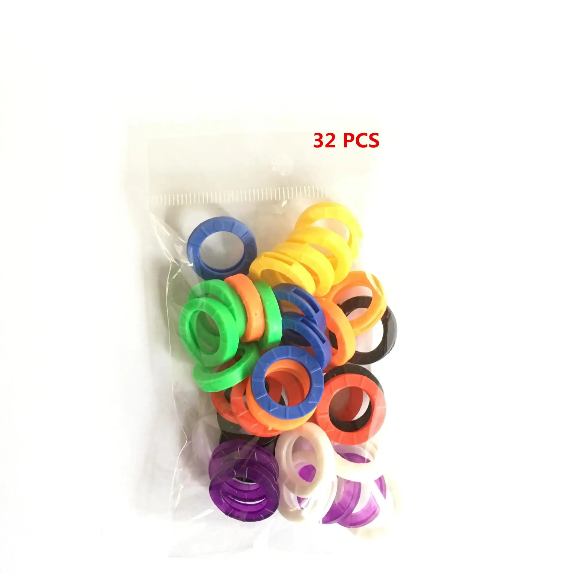 10-32pcs Color Key Sleeve Mixed Color Soft Silicone Elastic Key Ring DIY Key Pendant Marking to Distinguish The Key thumbnail 6