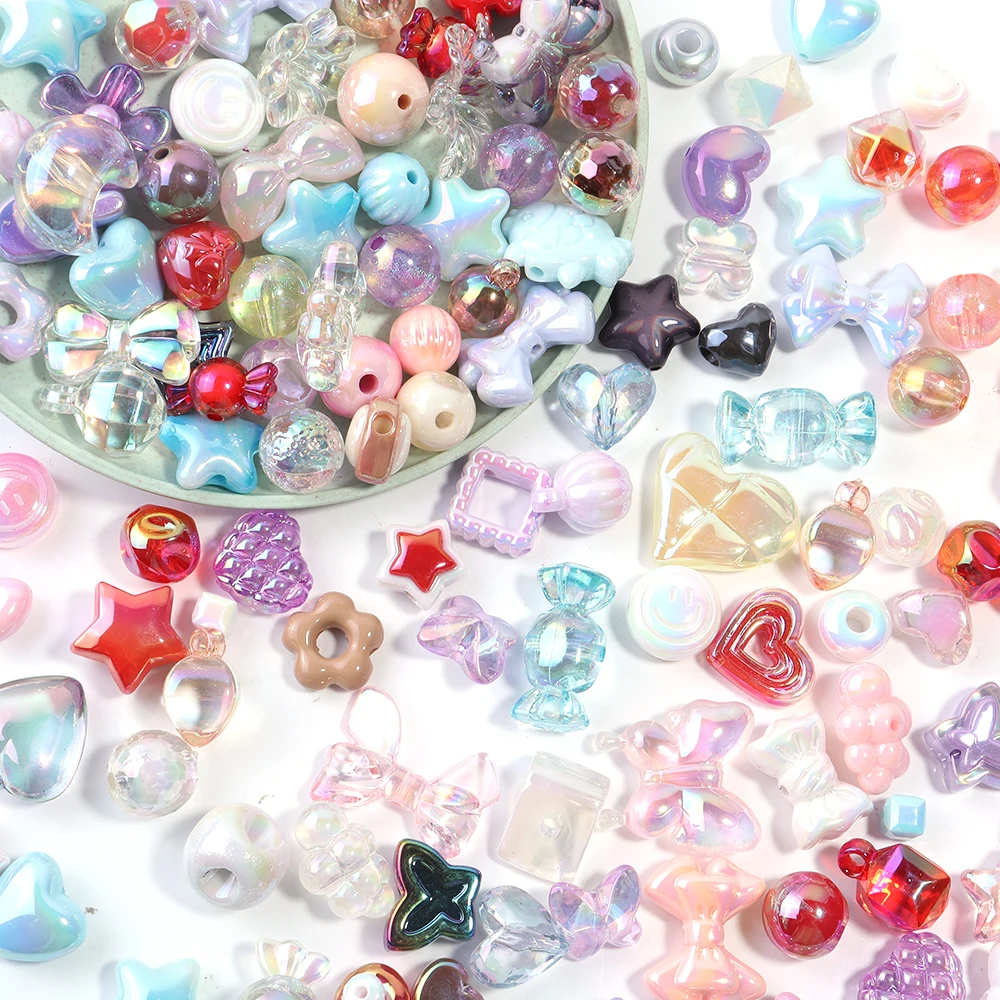 45G Mixing Style Multiple Color Acrylic Beads DIY Mobile Phone Chain Cartoon Phone Case Decoration Accessories Making thumbnail 6