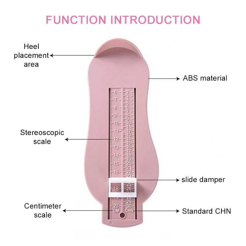 Children Foot Measuring Device For Baby Plastics Colored Maximum 20cm Household Kids Foot Sizer Portable Easy To Store TMZ thumbnail 3
