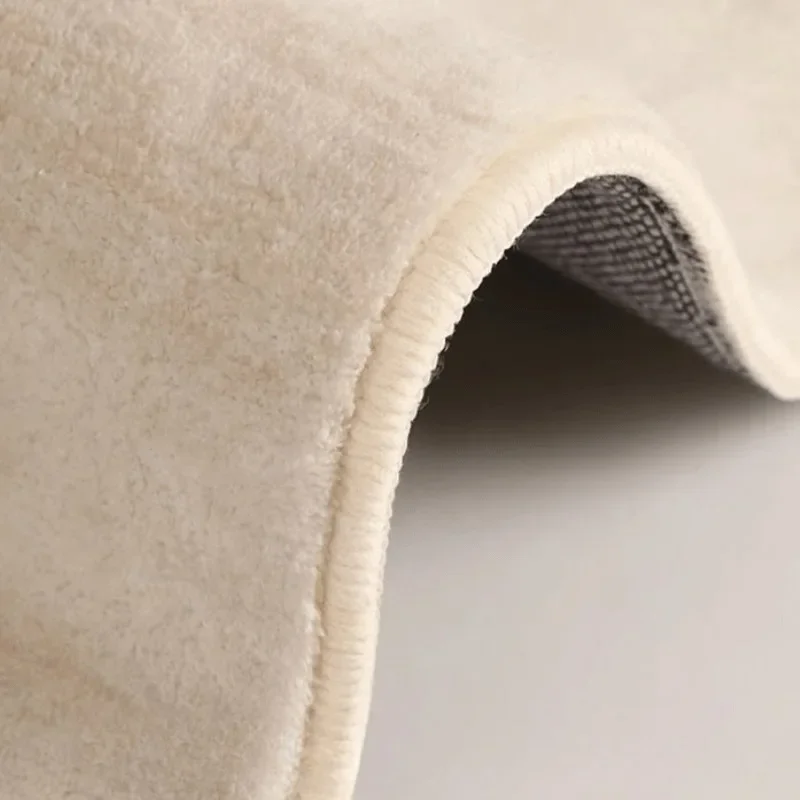 Cream Style Irregular Carpet Minimalist Bedroom Rugs Living Room Lounge Non-Slip Home Decorative Comfortable Soft Floor Mats thumbnail 5