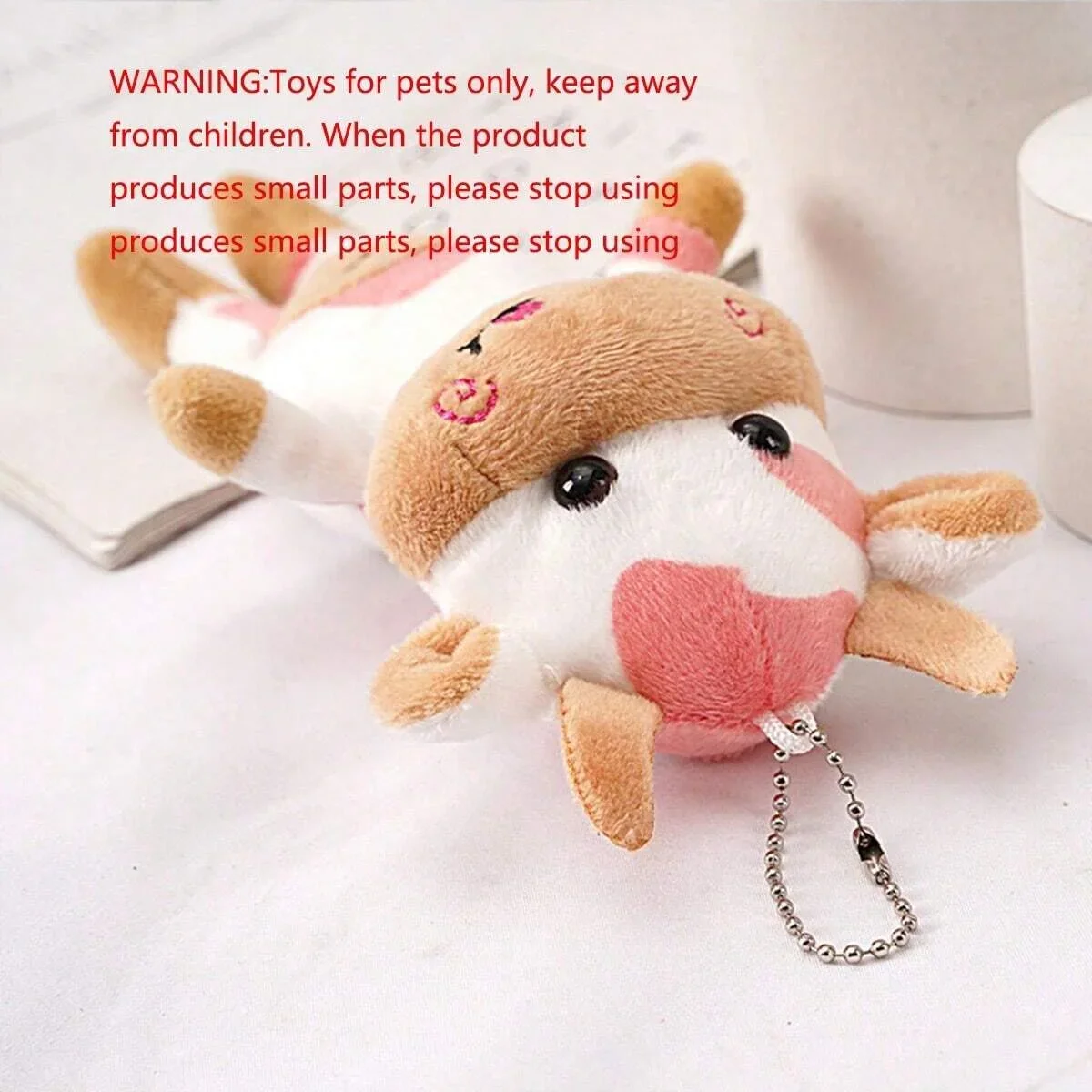 1pc-Cute pet cow plush toy - the perfect anxiety relief and calming aid for cats and dogs thumbnail 5