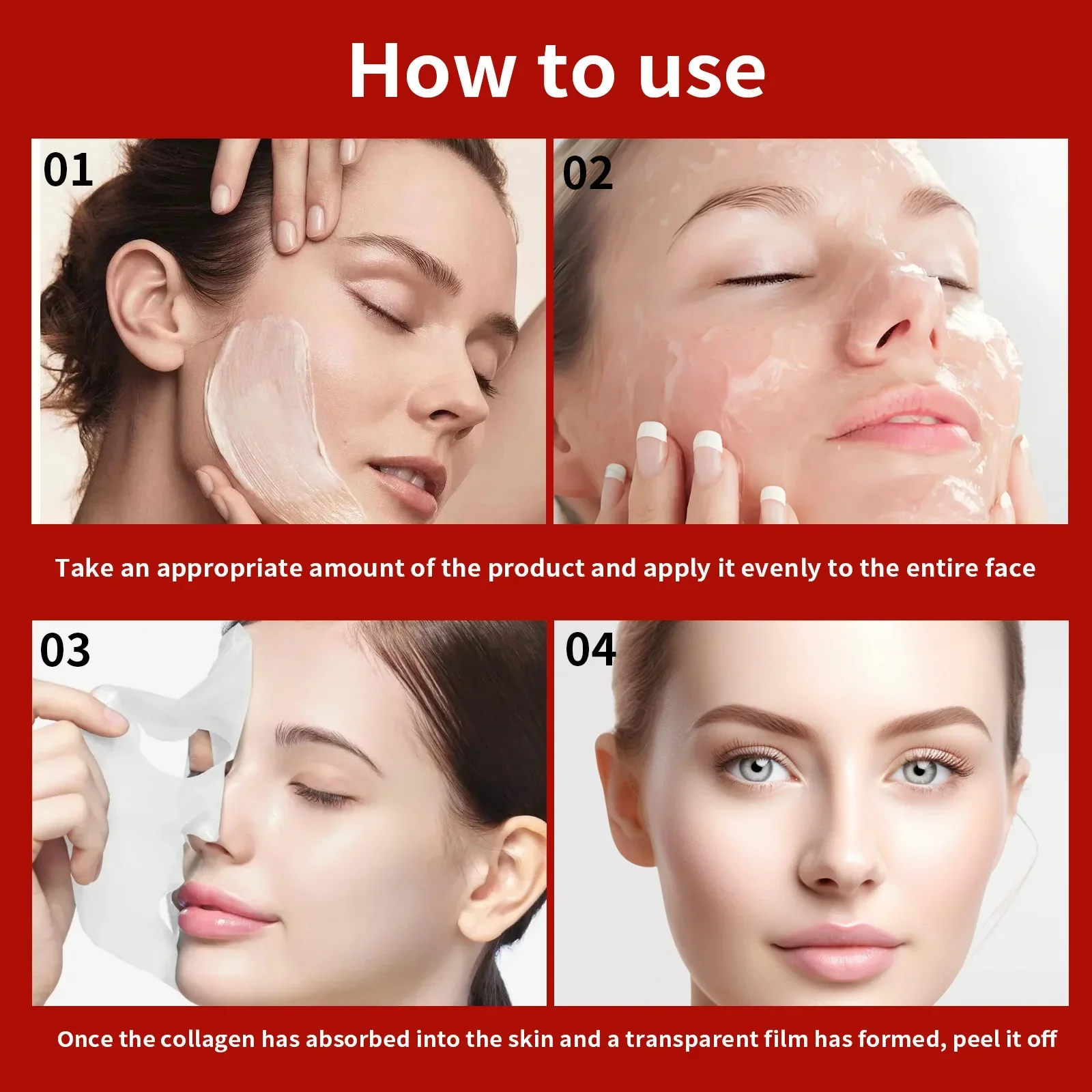 Real Collagen Fit, Collagen Wrapping Mask, Collagen 670,000ppm, Peel Off Facial Mask for elasticity, Hydrating, Glow, Glass Skin thumbnail 5