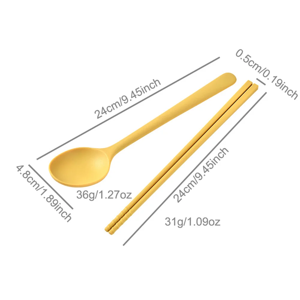Korean 2/8Pcs Resuable Tableware Set High Quality Silicone Dinner Set Colorful Dinnerware Spoon Chopsticks Flatwaare Cutlery Set thumbnail 3