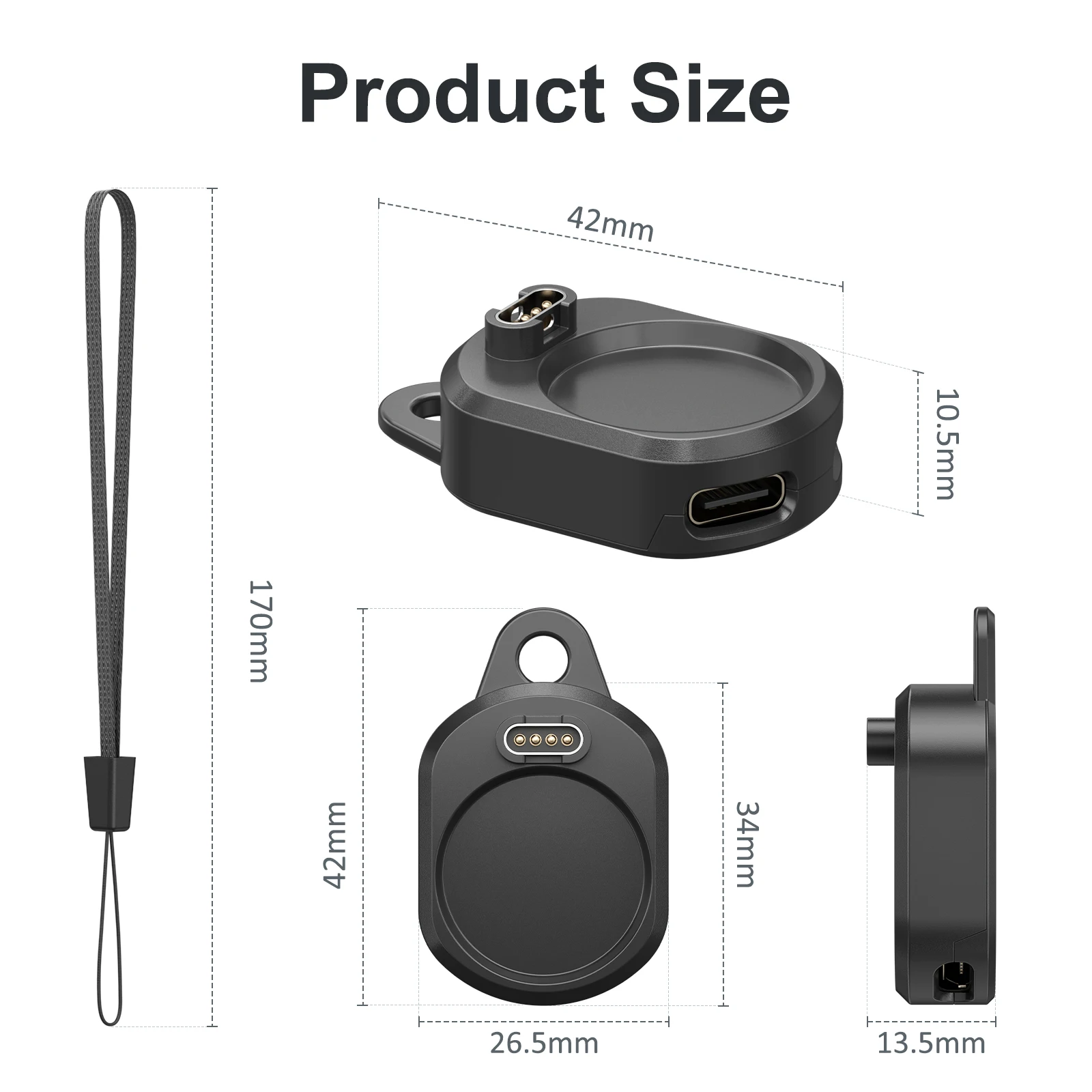 2 in 1 Type C/Micro USB Charging Adapter Converter For Garmin Fenix E 8 7 7X 6 6S 5 5X Venu 2S Vivoactive 3 4 Watch Charger Dock thumbnail 4