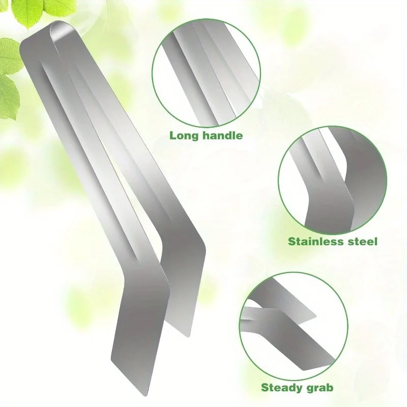 Seedling Transplant Tongs Gardening Plant Stainless Steel Seedling Remove Transplanting Pliers Supplies Plant Seed Starting Tool thumbnail 4