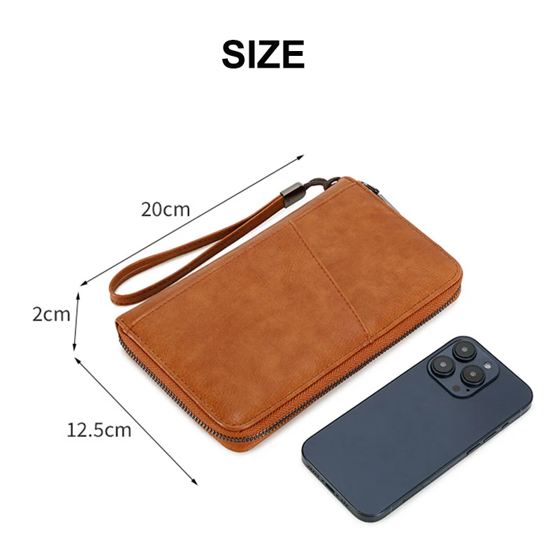 New Travel Passport Clip Wallet Women and Men Multifunctional PU Leather Card Holde RFID Anti Theft Swiping Wallets Storage Bag thumbnail 6