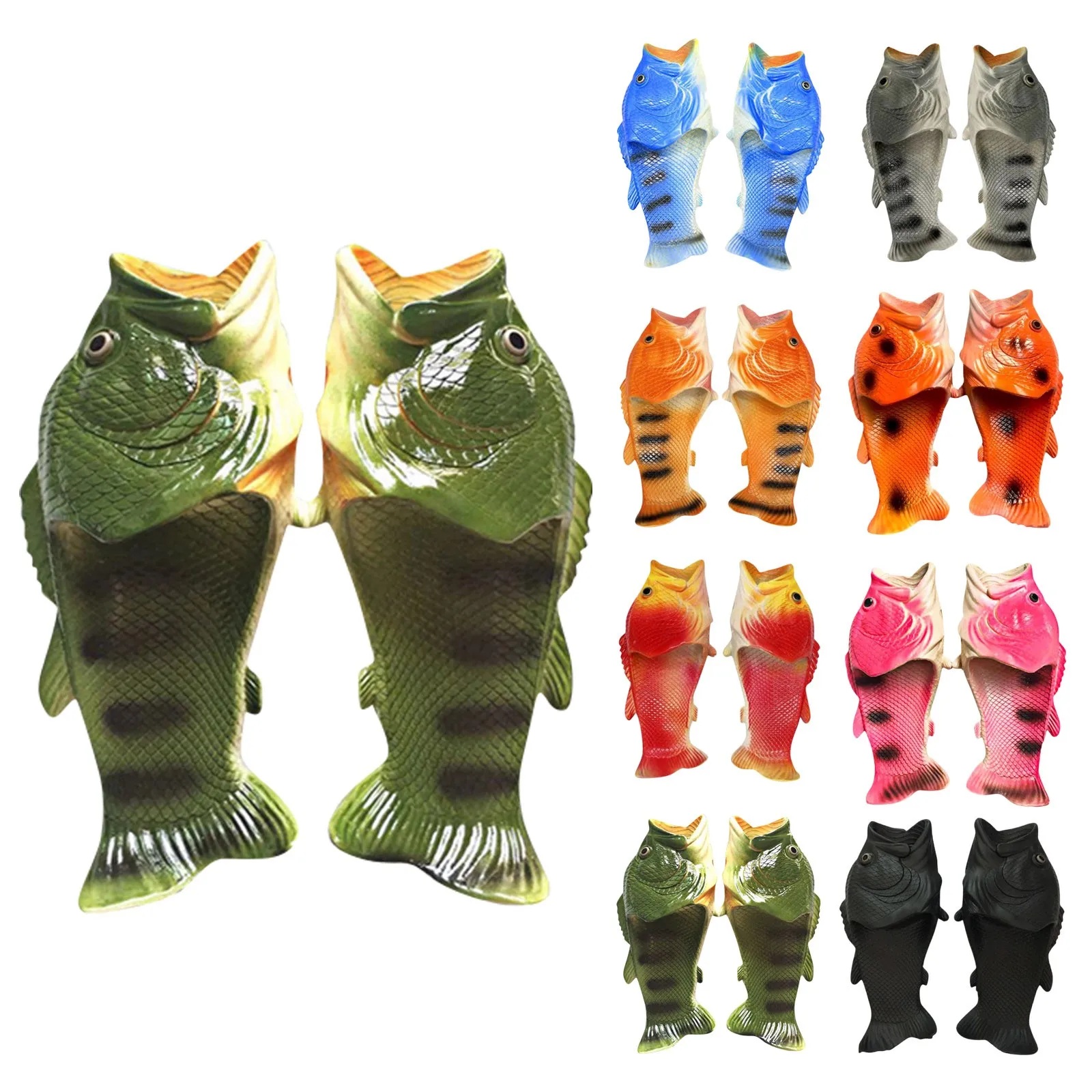 2025 Funny Slippers For Women Couple Shoes Family Shoes Parent-Child Sandals Large Size 32-46 Summer Beach Shoes Fish Slippers thumbnail 5