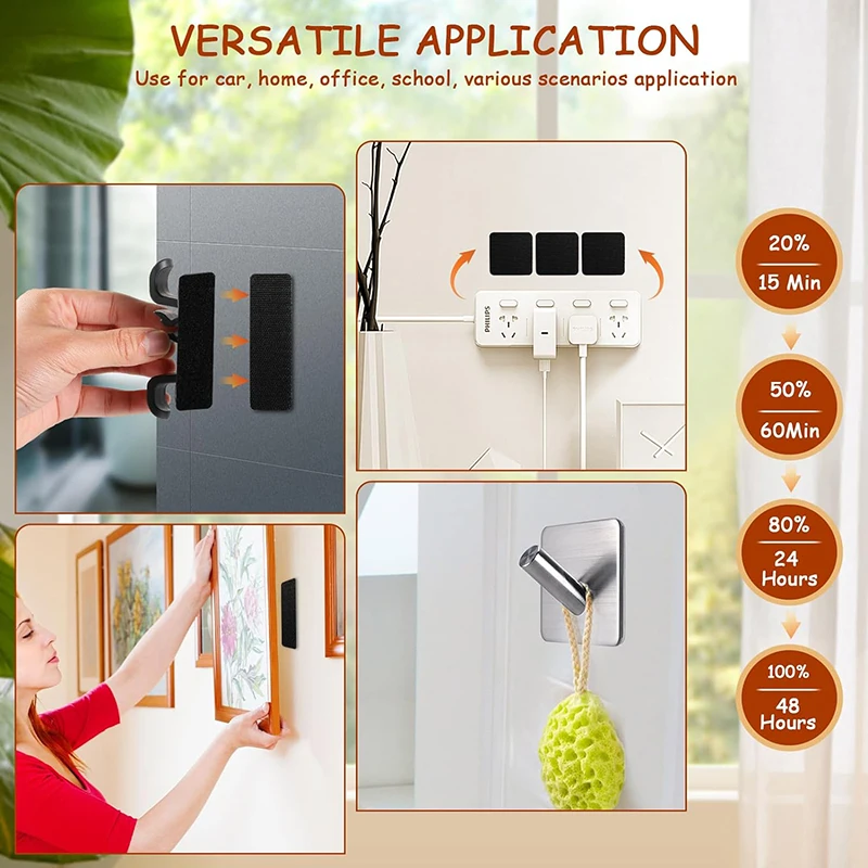 10Pcs Strong Self-Adhesive Hook and Loop Fastener Tape Rectangle Nylon Sticker Adhesive Tape With Strong Glue For DIY CraftNylon thumbnail 6
