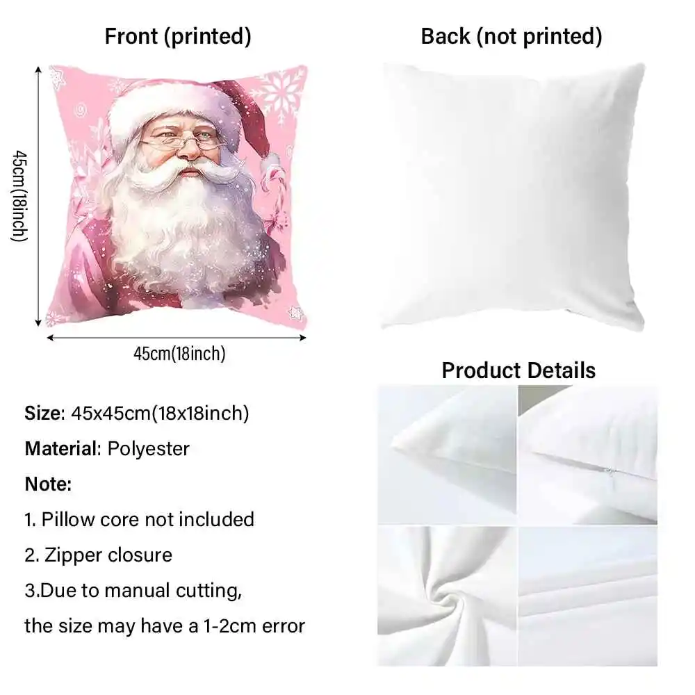 Adorable Gnome & Floral Garden Pillow CoversLiving room sofa cushion cover, soft and comfortable, bedroom room decoration thumbnail 6