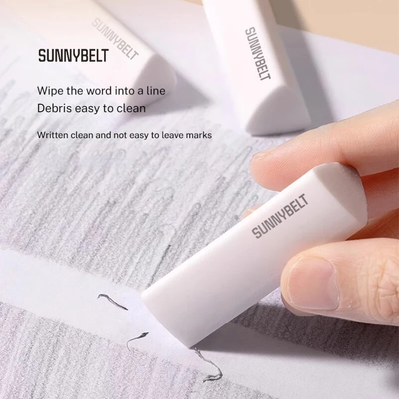 SUNNYBELT Super Clean Triangular Eraser for Students Exam Writing Wipes into Strips Leaving No Marks thumbnail 2