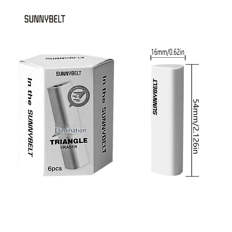 SUNNYBELT Super Clean Triangular Eraser for Students Exam Writing Wipes into Strips Leaving No Marks thumbnail 6