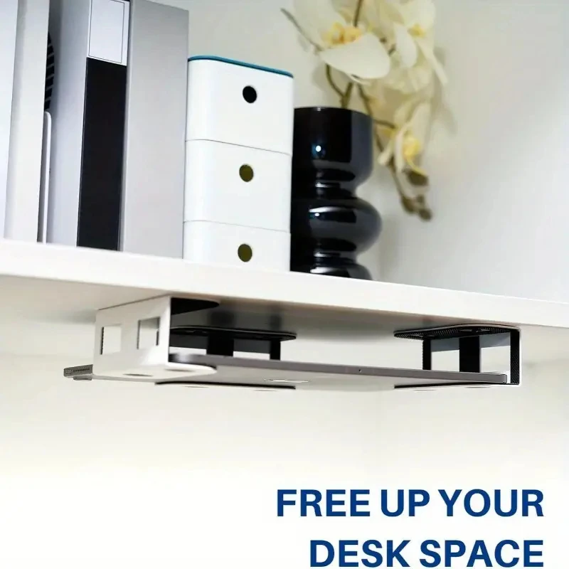 New Under Table Laptop Holder Portable Notebook Storage Bracket Stand Mount Desktop Organizer For Home Office Easy To Install thumbnail 3