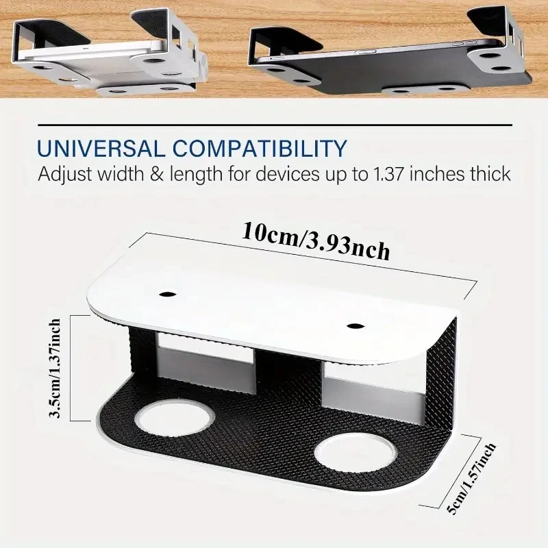 New Under Table Laptop Holder Portable Notebook Storage Bracket Stand Mount Desktop Organizer For Home Office Easy To Install thumbnail 6