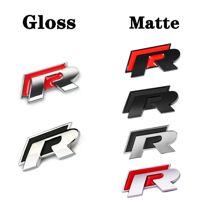 3D Metal Car Body Sticker RLine R Emblem Sticker For Volkswagen Passat b6 Golf Amarok T5 Phaeton Polo Car Body Decoration Paster thumbnail 6