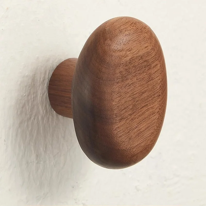 Natural Wooden Wall Mounted Coat Hooks Minimalist Hat Key Hanger Pegs For Hanging Towel Cap Bag Home Entryway Decoration 2025 thumbnail 4