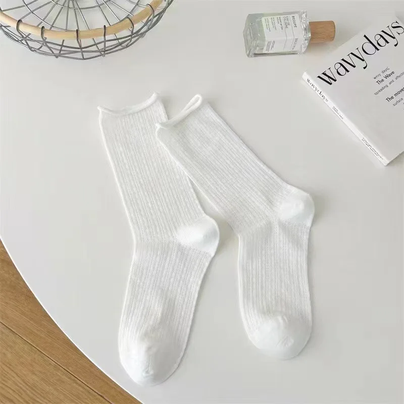 Socks For Women Thin Summer New Candy Color Hollow Out Loose Socks Women's Casual Basic Sweet Girls Fashion Long Socks Comfort thumbnail 6