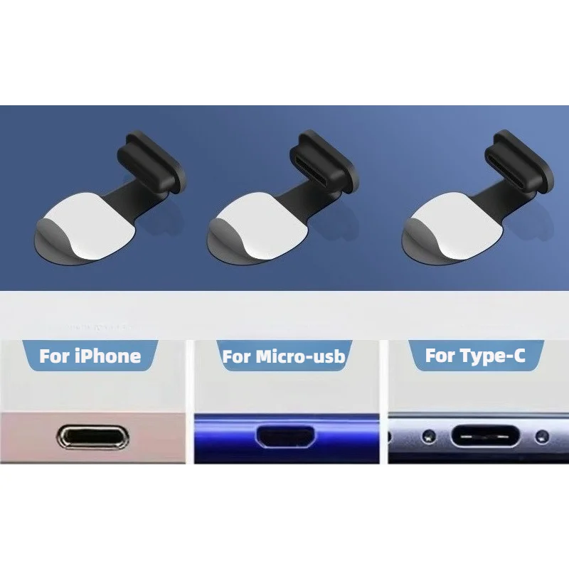 5PCS Charging Port Dust Plug for IPhone USB Type-C Silicone Dustplugs Cover thumbnail 3