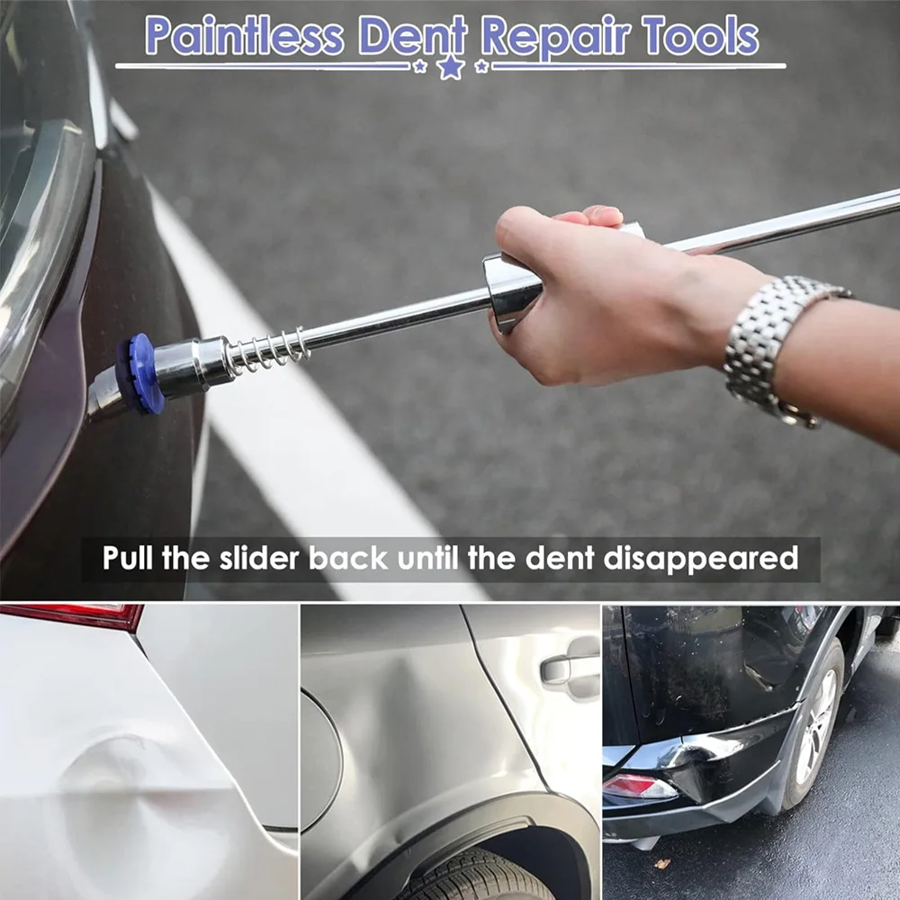PDR Car Dent Repair Tools Kits,Professional Auto Body Dint Hail Damage Tools Kit,Paintless Dent Removal Puller Tool thumbnail 3
