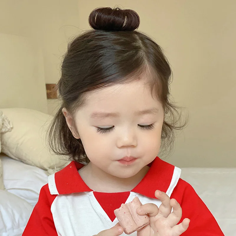 Children Wigs Cute Flower Buds Hairpins Baby Girl Bow Duck Tongue Clips Photography Props Headdress Kids Hair Accessories 1Pair thumbnail 4
