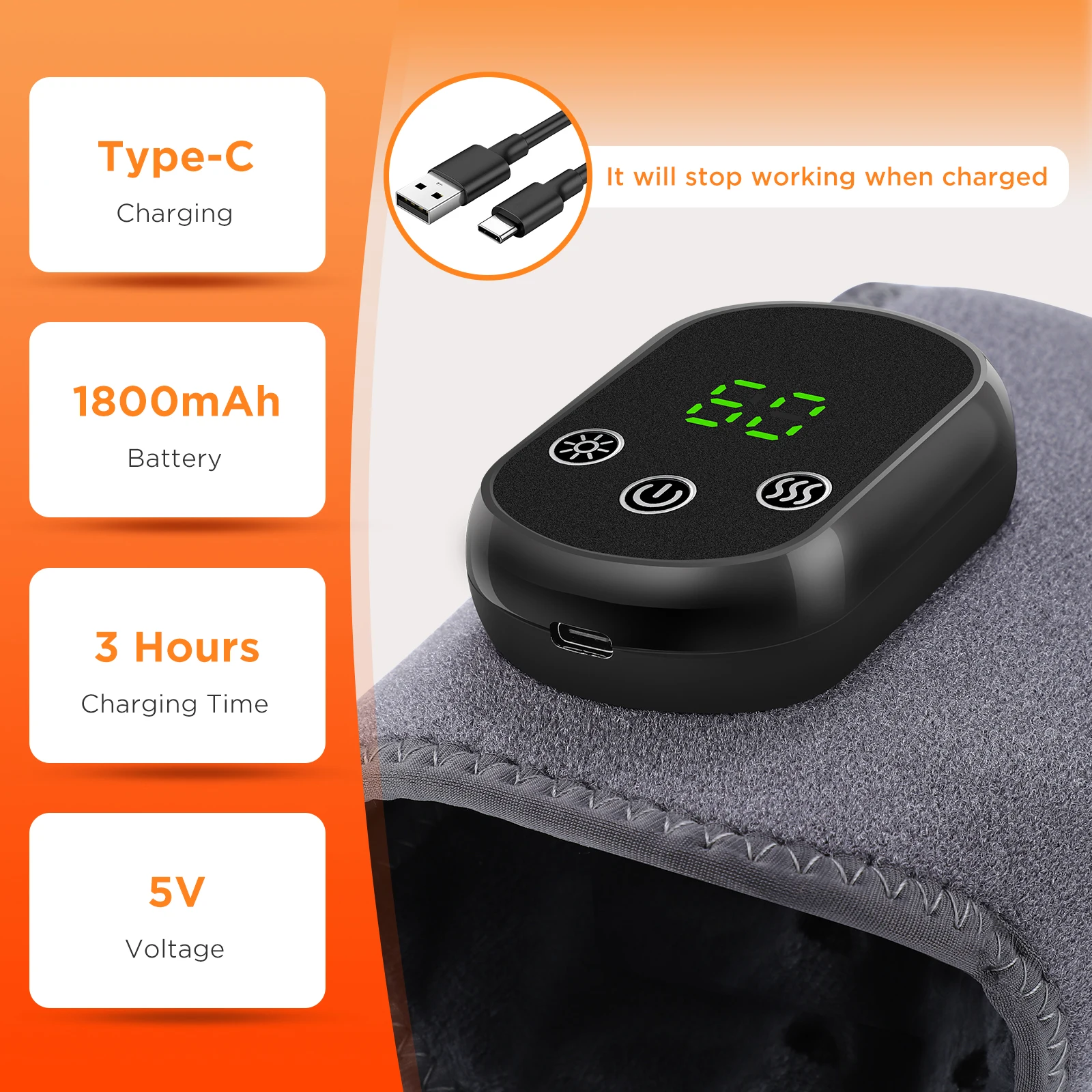 Electric foot and hand massager can vibrate and heat the ankles and ankles, and the bracket joints are portable, which can relax thumbnail 6