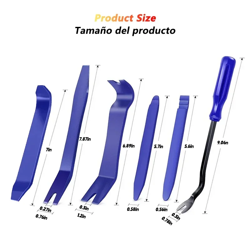 Auto Dismantle Tools Kit Plastic Kit Car Door Clip Panel Trim Radio Dash Audio Removal Installer Pry Kit Conversion Repairing thumbnail 6