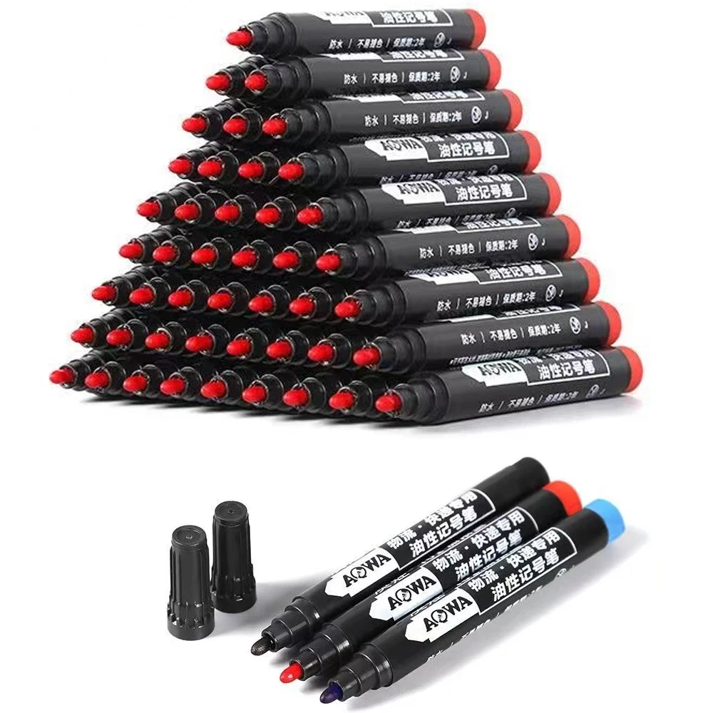 5-50Pcs Waterproof Oil-based Marker Pen Markers Black Blue Red Ink for Glass Metal Stationery Art Drawing Office School Supplies thumbnail 6