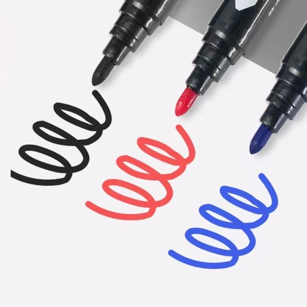5-50Pcs Waterproof Oil-based Marker Pen Markers Black Blue Red Ink for Glass Metal Stationery Art Drawing Office School Supplies thumbnail 5
