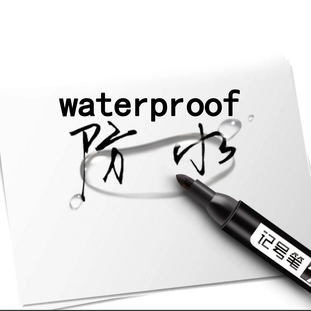 5-50Pcs Waterproof Oil-based Marker Pen Markers Black Blue Red Ink for Glass Metal Stationery Art Drawing Office School Supplies thumbnail 4