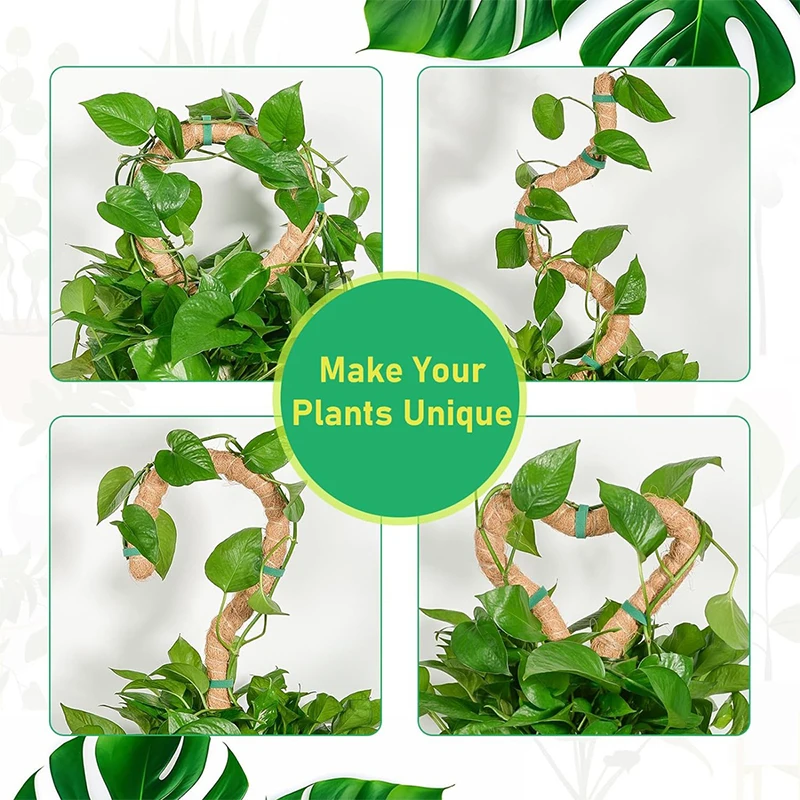 Bendable Plants Climbing Support Plant Moss Coir Pole Bottom Climbing Bracket Deformed Coconut Palm Stick Plant Climbing Support thumbnail 4